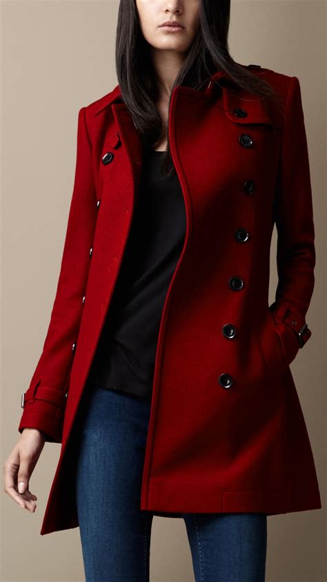 burberry red wool coat|burberry wool coat sale.